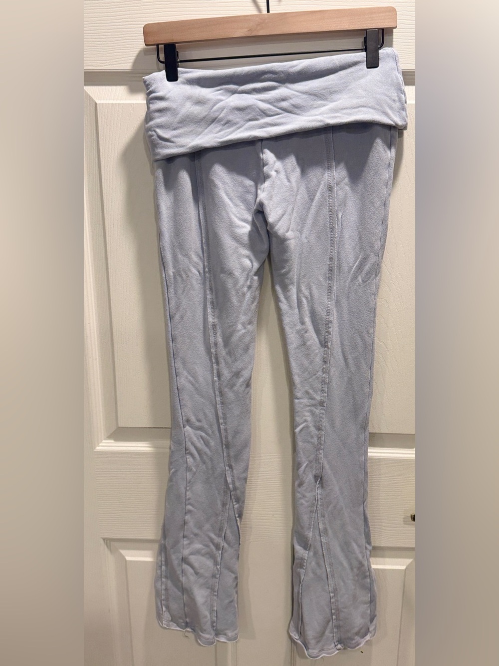 Out From Under Gray Foldover Flare Leggings Pants Size Small - Picture 5 of 9